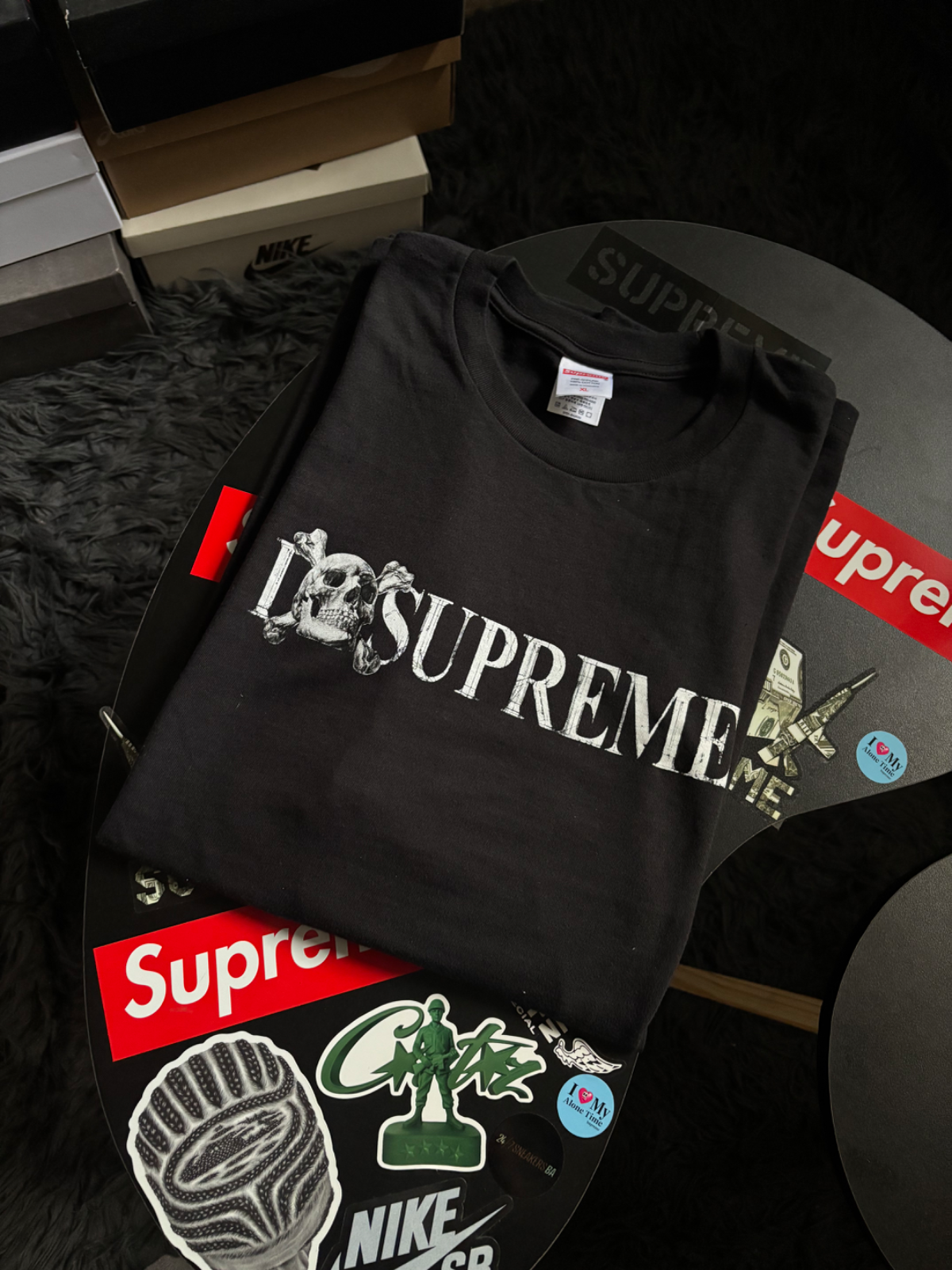 Supreme Skull Tee Black