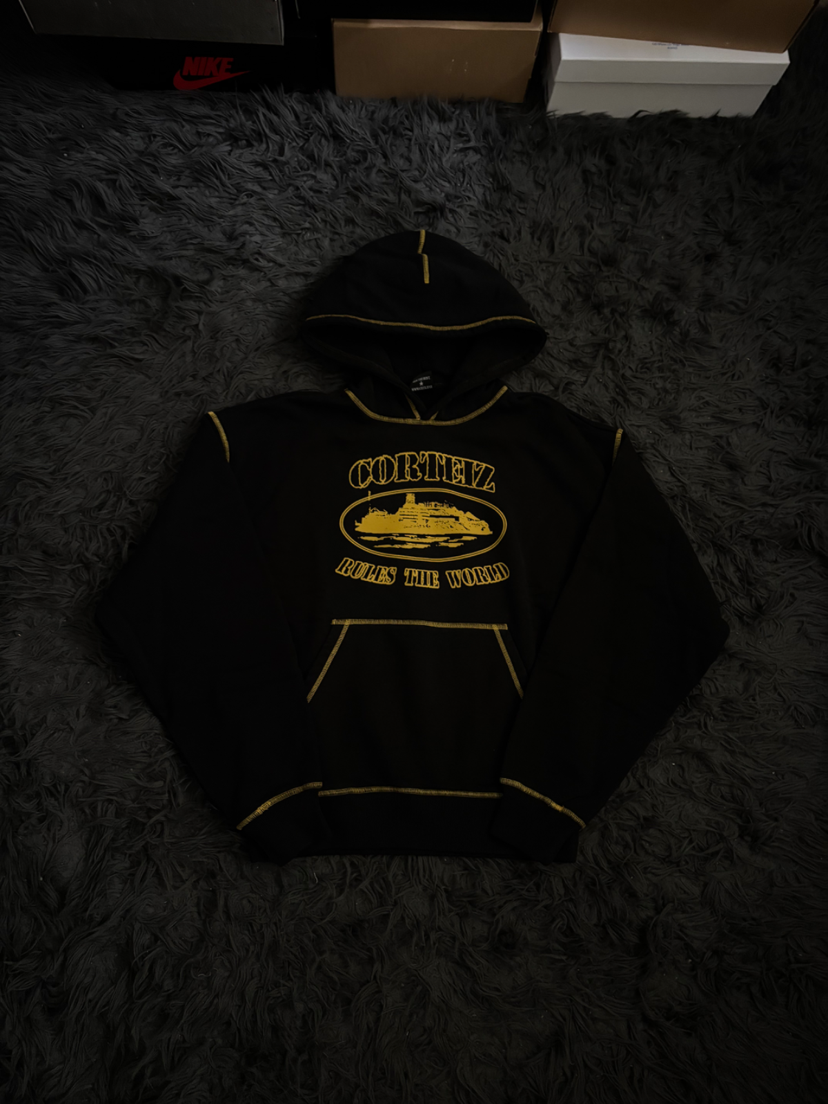 CORTEIZ ALCATRAZ YELLOW HOODIE
