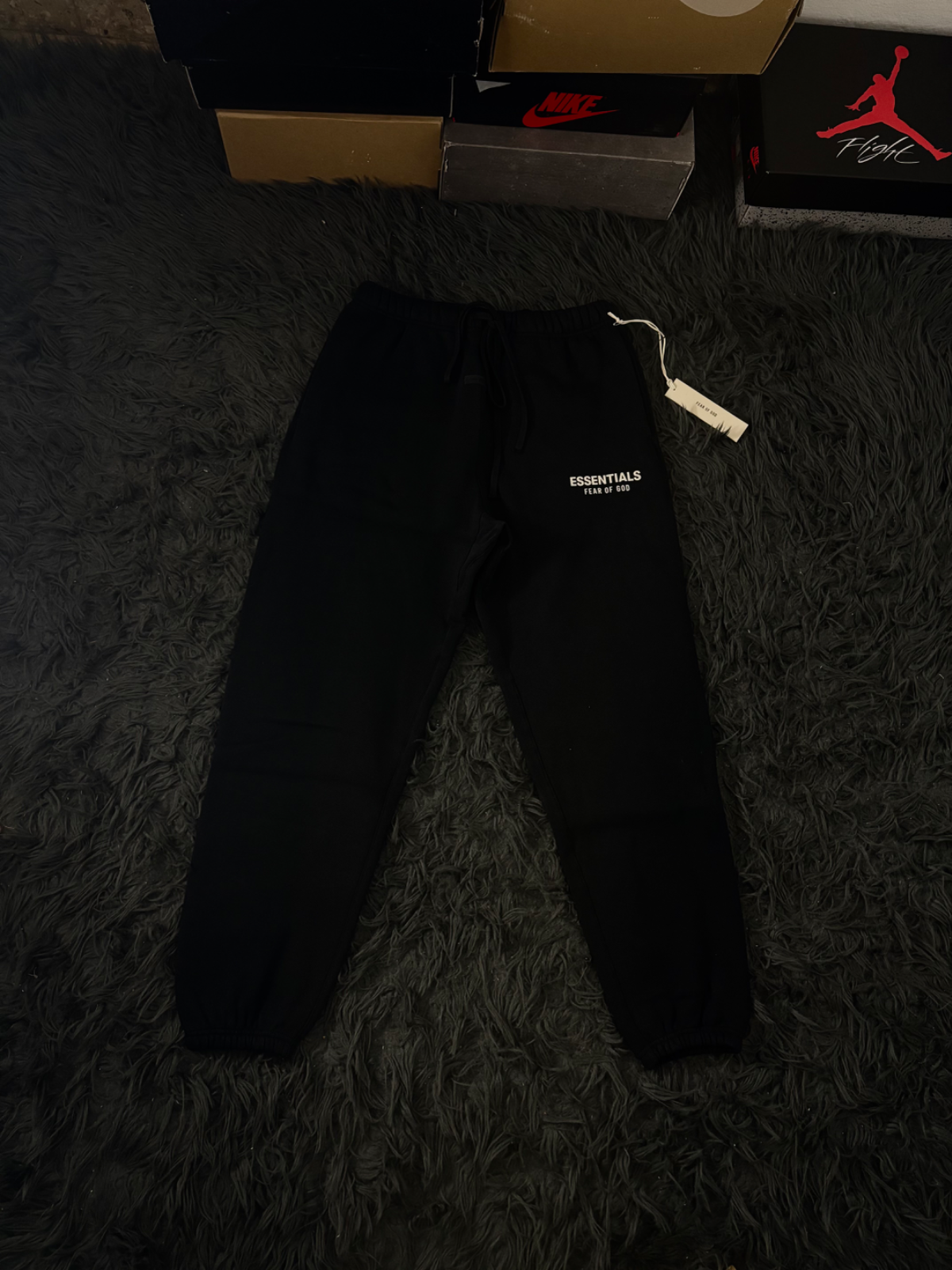 ESSENTIALS SWEATPANTS JET BLACK